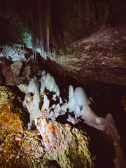 Giant ice cave Pinega, Arkhangelsk region Russia