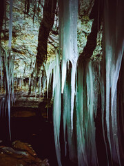 Grot of Golubinskaya Cave.Arhangelsk region