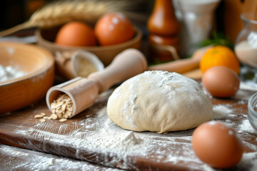 Fototapeta na wymiar baking dough