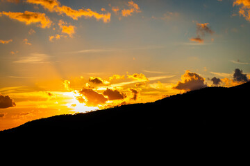 sunset in the mountains