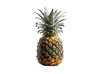 Pineapple, a fresh and juicy tropical fruit, isolated on a clean white background, showcasing its vibrant green and yellow colors, perfect for a healthy and exotic snack or refreshing juice