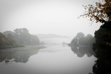 misty morning on the river