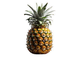 Fototapeta premium Isolated pineapple on a white background, fresh and juicy tropical fruit, rich in vitamins and sweetness