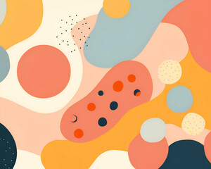 Abstract background with colorful spots and dots.  illustration.