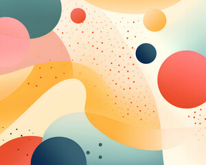 Colorful abstract background with circles and dots.  Illustration.