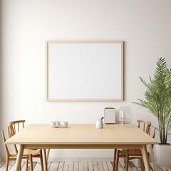 Blank Frame in an Elegant Dining Room Setting