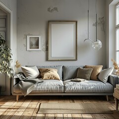Candid Photo of a Scandinavian Living Room