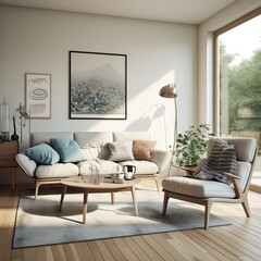 Candid Photo of a Scandinavian Living Room