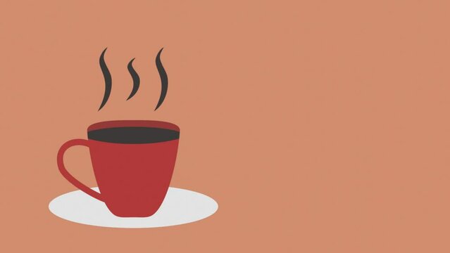 animated flat design coffee vector illustration