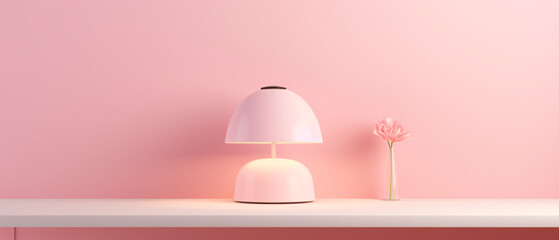 Pastel pink table lamp