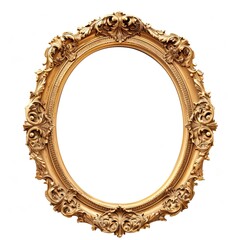 Golden Oval Baroque Style Picture Frame