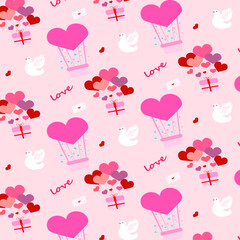 seamless pattern with hearts