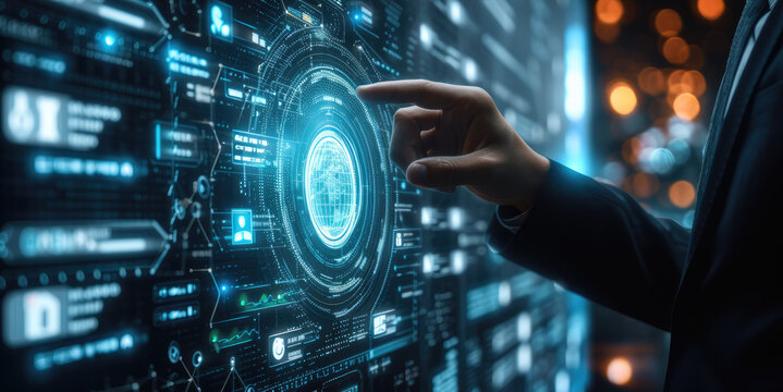 Science and artificial intelligence technology, innovation and futuristic, Artificial intelligence and Automated machine learning language digital user interface. Generative AI.