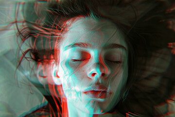 Abstract Double Exposure Female Portrait for Artistic and Conceptual Photography