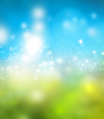 Fototapeta na wymiar Blurred spring background