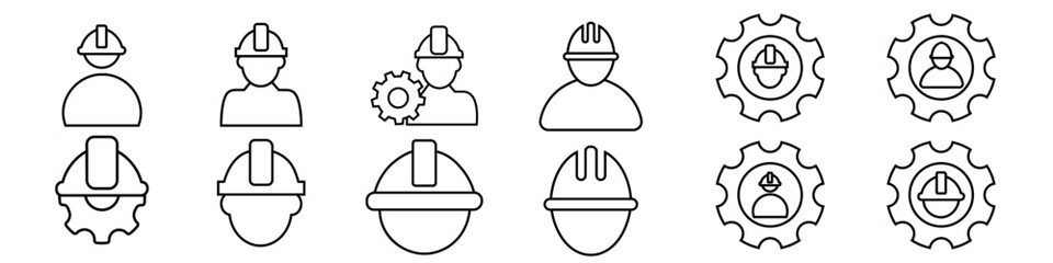 Foreman icon vector set. Builder illustration sign collection. Engineer symbol. Worker logo.