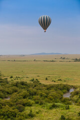 Lot balonem nad Masai Mara  Park narodowy Kenya