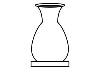 Icono negro de jarrón en fondo blanco.