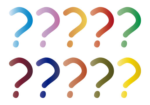 Hoja de iconos de interrogaciones.