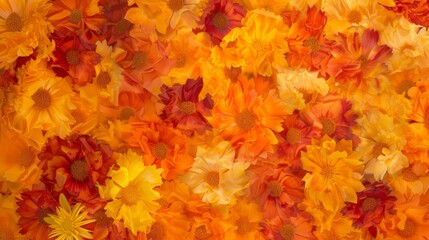Naklejka na ściany i meble Vibrant Marigold Flower Wreath for Festivals AI Generated