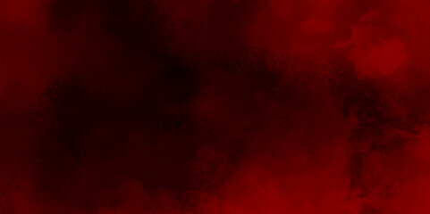 Dark red splattered grungy backdrop beautiful stylist modern red texture background with smoke. Red grunge old paper texture. Scary Red and black horror Grungy red canvas with dark background