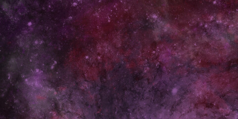 Abstract night sky space watercolor dark red-pink nebula universe.  Pink watercolor ombre leaks and splashes texture. Cosmic neon light blue watercolor Paper textured aquarelle deep black canvas. © Fannaan