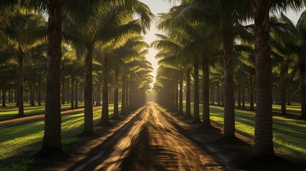 oasis palm tree farm - obrazy, fototapety, plakaty