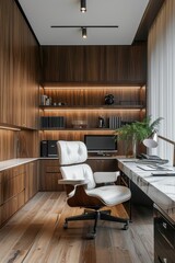 Effortless Elegance: A Premium Vision of Modern Minimalist Home Office Comfort