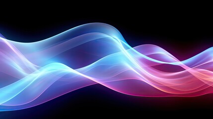 Naklejka premium 3D Holographic Trendy Soft Wave in Motion