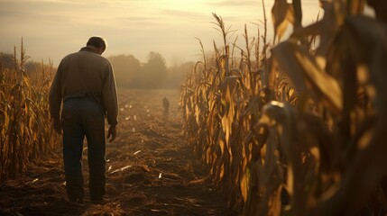 yield farmer corn harvest