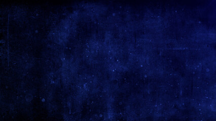 Fototapeta premium Abstract technology illustration with blue blurred moving particles and dark blue wall was illuminated by light reflections like water background. Empty space