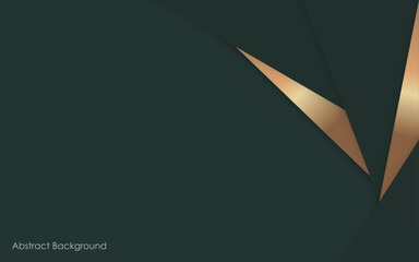 Modern abstarct green and golden luxury background