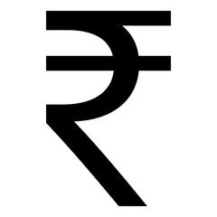 Indian Rupee currency isolated icon