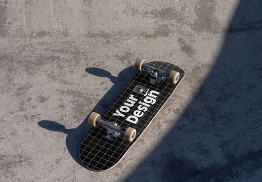 Mockup of customizable skateboard