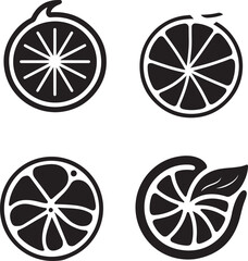 lemon, lime icon set vector illustration