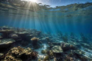 Underwater Solace Amongst the Coral Calm Sea and Sunshine