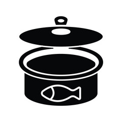 Canned fish icon vector on trendy design