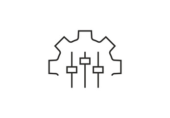 Customization, service, setting icon. Vector illustration.