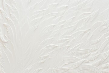 Fototapeta premium White abstract background featuring a pattern of feathers and swirling lines, AI-generated.