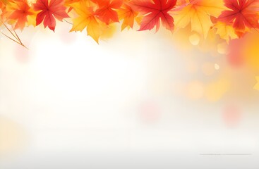 Naklejka na ściany i meble Shiny autumn leaves background. illustration