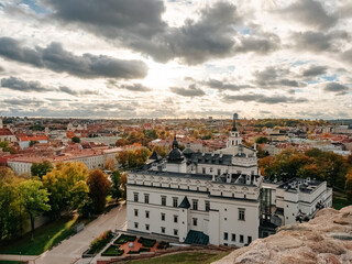 Obraz premium General view of Vilnius Old Town in autumn