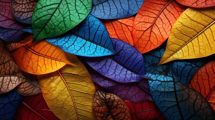 AI generated illustration of vibrant leaves