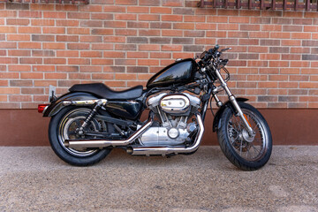 Rocker style motorcycle. Hipster aesthetic.