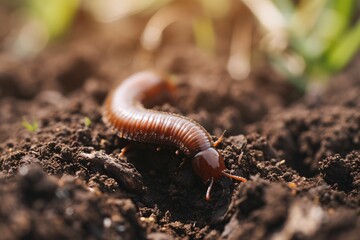 close up of a worm