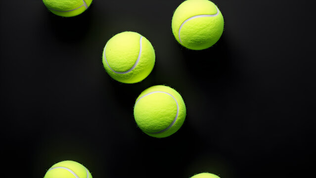 Tennis ball, image expressing the characteristics of tennis sports. generative AI.