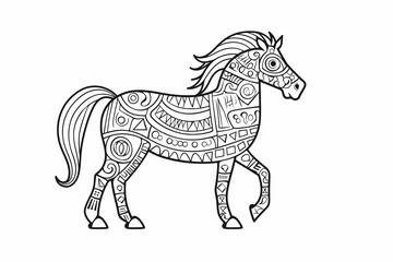 printable picture, coloring book with animals,