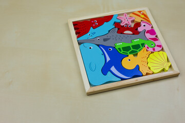 Wooden toy puzzle for kid