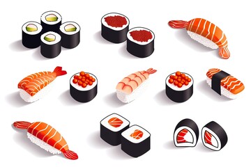 set of sushi