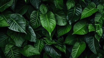 High-End Dark Green Leaves Seamless Texture