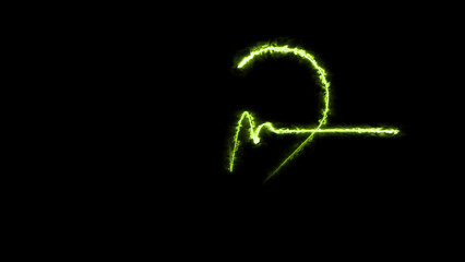 ECG cardiogram monitoring heartbeat line shows heart .